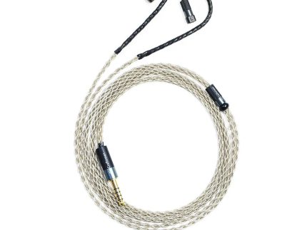 GUCraftsman 6N Single Crystal Silver Earphone Cables For QDC Anole VX v3 V6 UERM UE5pro UE18pro