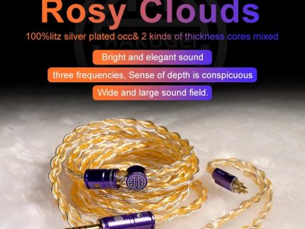HAKUGEI Rosy Clouds Litz Silver-Plated OCC Earphone Upgrade Cable