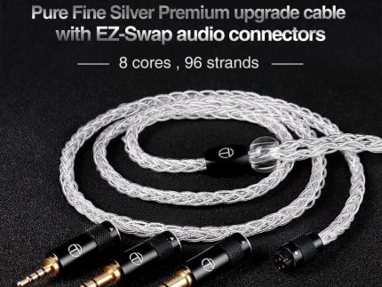 TRN T3 PRO 8 Core Pure Silver Upgraded Earphones Cable For TRN VX PRO BAX MT1 PRO